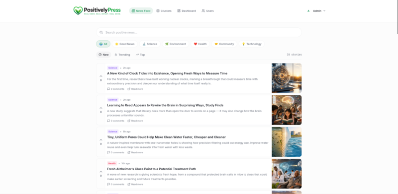 Positively Press website preview